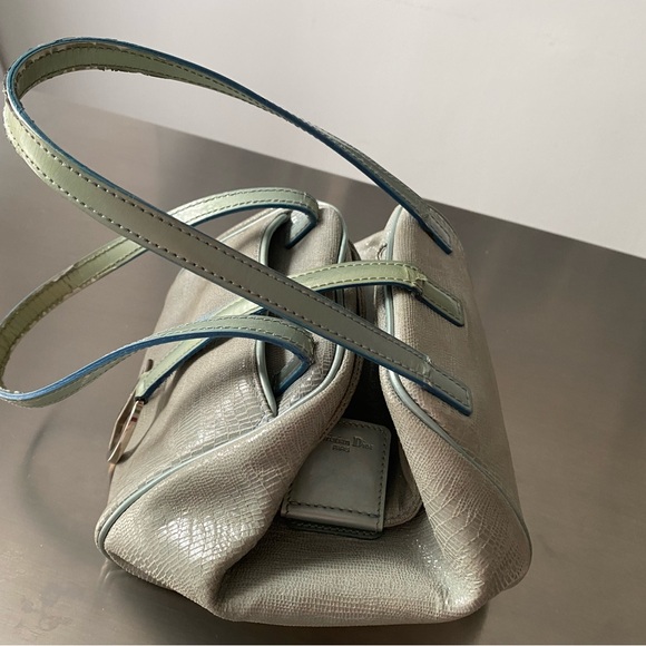 Christian Dior Suede small bag 9x7” lite blue color, used but in good shape - Picture 2 of 10